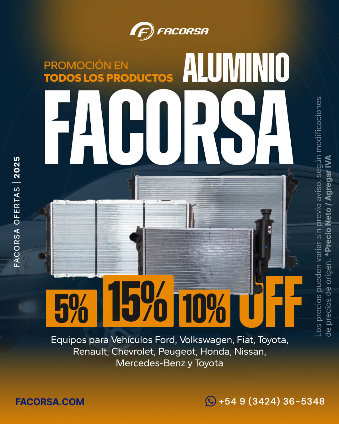 Oferta Facorsa Aluminio Octubre 2025 - FACORSA